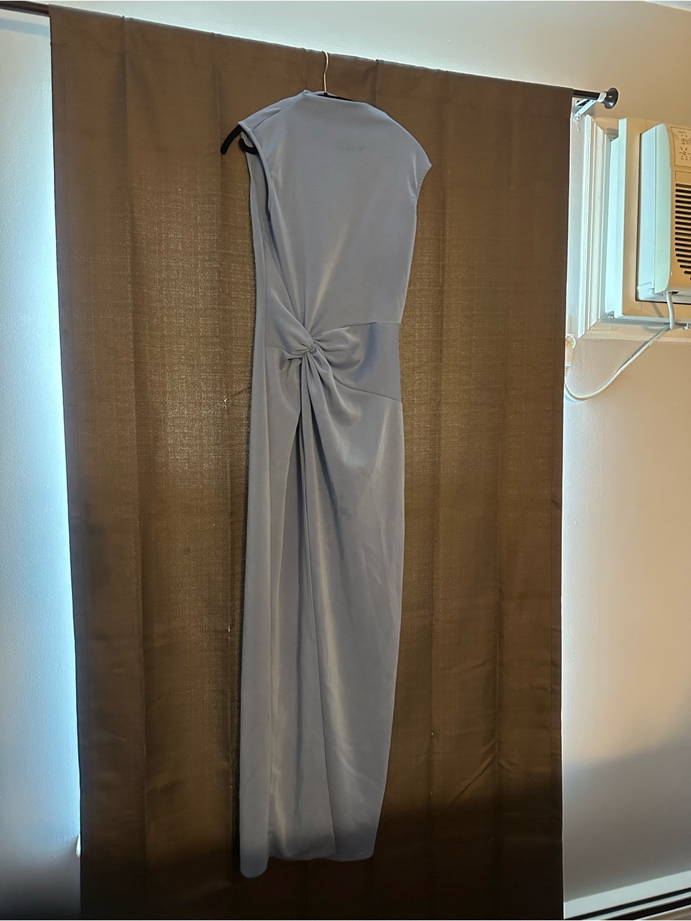 Sky Blue Twist-Side Evening Gown - Picture 2 of 4